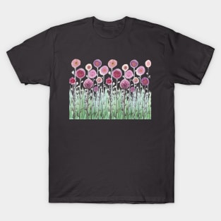 Abstract flower garden Watercolor artwork T-Shirt